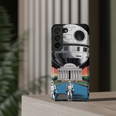 Phone Case: Galaxy-Inspired Phone Case with Card Holder, Space-Themed Gift, Star Wars-Inspired Design, Geek Accessories, Unique Phone Cover