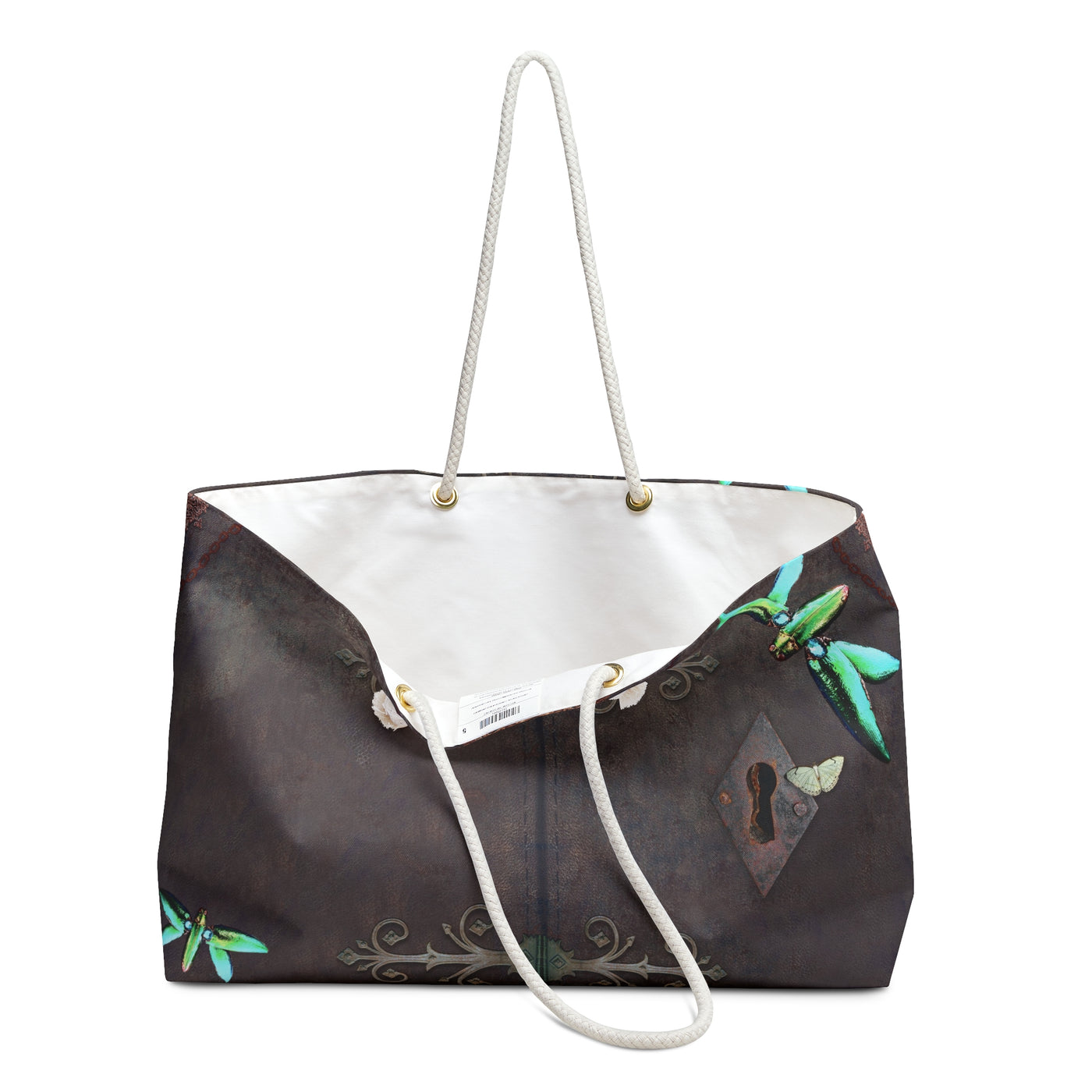 Weekender Bag: I'm an Open Book | Vintage inspired Design | with Dragonfly