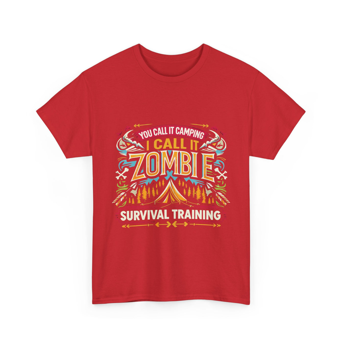 T-Shirt: Zombie Survival Training Unisex Heavy Cotton Tee