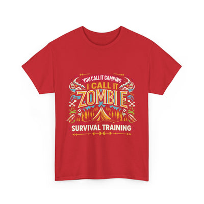 T-Shirt: Zombie Survival Training Unisex Heavy Cotton Tee