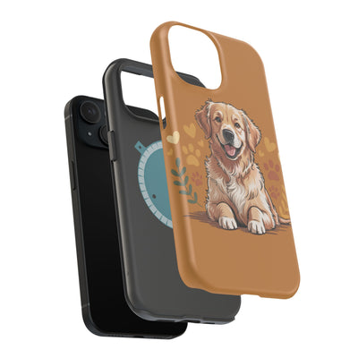 Dog Lover Magnetic Phone Case, Cute Pet Cases for iPhone, Dog-themed Phone Covers, Golden Retriever Case, Gifts for Dog Owners