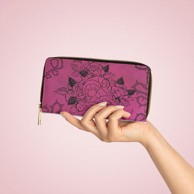 Wallet: Fuschia Rose Plague Doctor | Zipper
