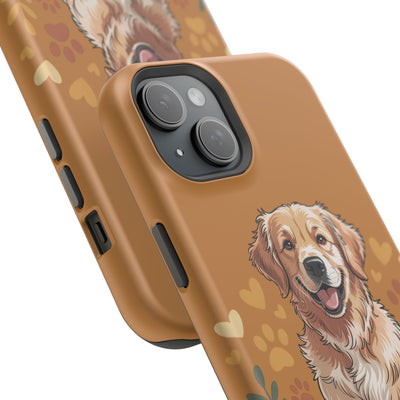 Dog Lover Magnetic Phone Case, Cute Pet Cases for iPhone, Dog-themed Phone Covers, Golden Retriever Case, Gifts for Dog Owners