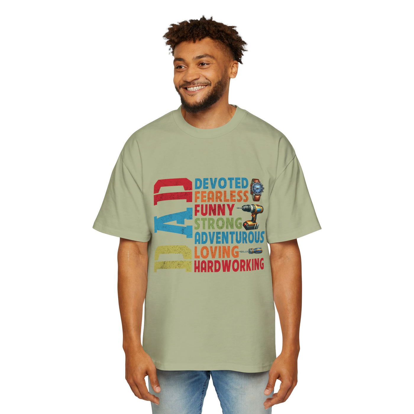 Dad Appreciation Heavy Oversized Tee, Gifts for Father's Day, Funny Dad Shirt, Casual Wear, Birthday Gift for Dad