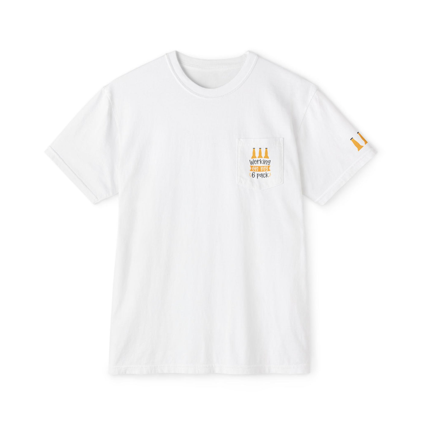 T-Shirt: Working on Six Pack Pocket Tee