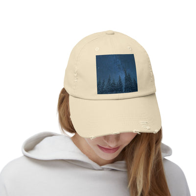 Cap: Night Sky Forest Design | Distressed