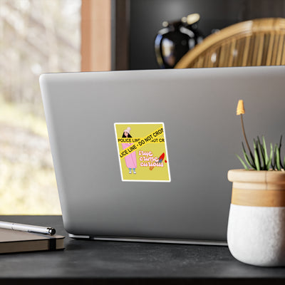 Kiss-Cut Vinyl Decals: True Crime Curious Design