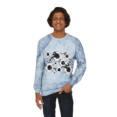 Crewneck Sweatshirt: All Eyes On Me | Color Blast| Men's Design