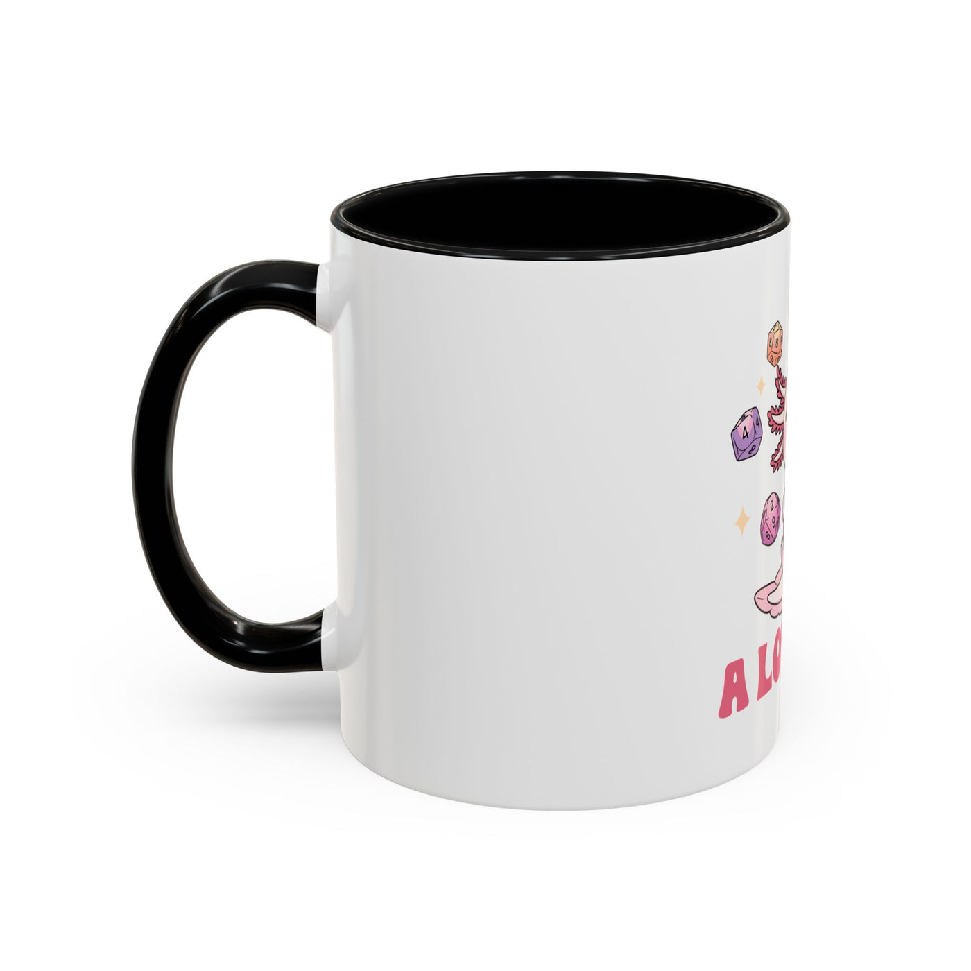 Mug: Cute Axolotl Dice Coffee Mug - Perfect for Gamers, D&D Lovers, Gifts, & Collectibles