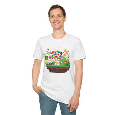 T-Shirt: Happy New Year Gamer Design | Retro