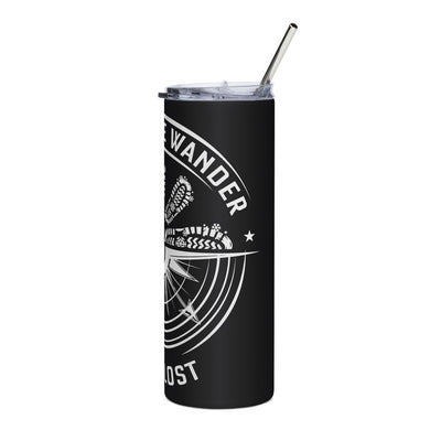 Tumbler: Adventure Seeker Stainless Steel Tumbler, 20oz - Travel Mug for Explorers, Gifts for Hikers, Outdoor Quotes Drinkware