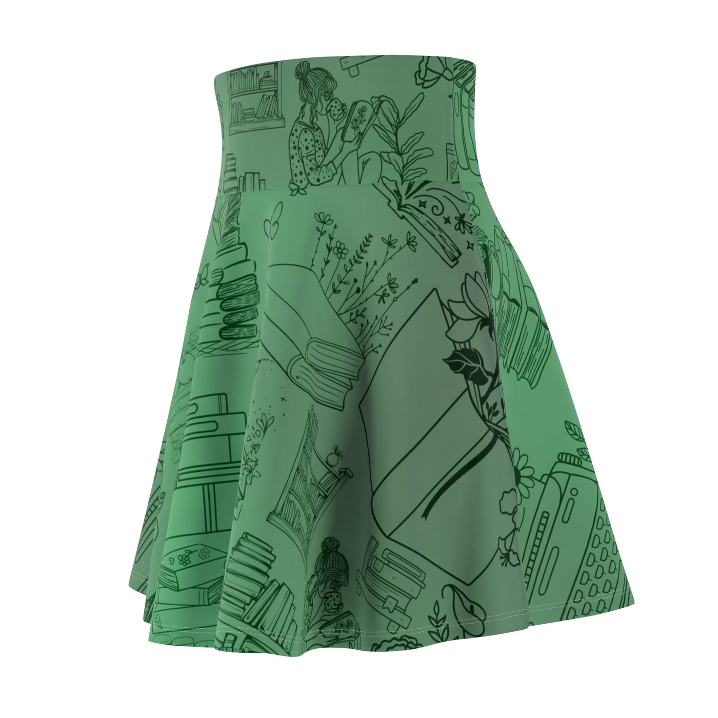 Skirt: All Booked Print | Skater Style
