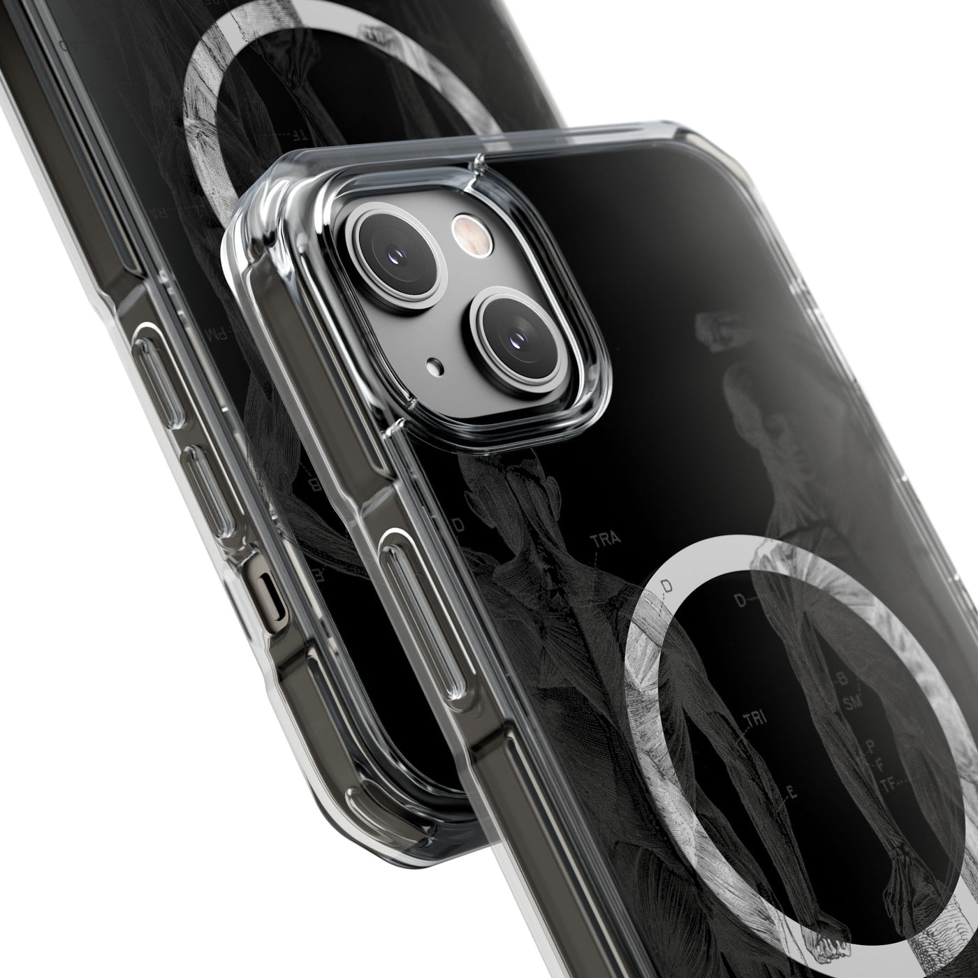 Phone Case:  Subtle Antique Skeletons Magnetic Clear Impact Case for iPhone