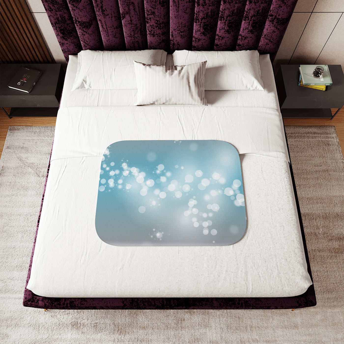 Blanket: New Year Blue Design | Sherpa
