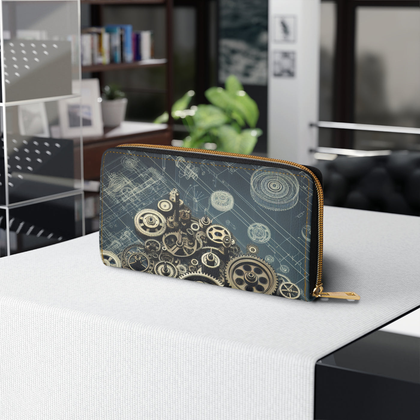 Wallet: Steampunk Gears | Zipper Wallet