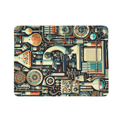 Science-Themed Fleece Sherpa Blanket - Cozy Lab Design for Students and Scientists