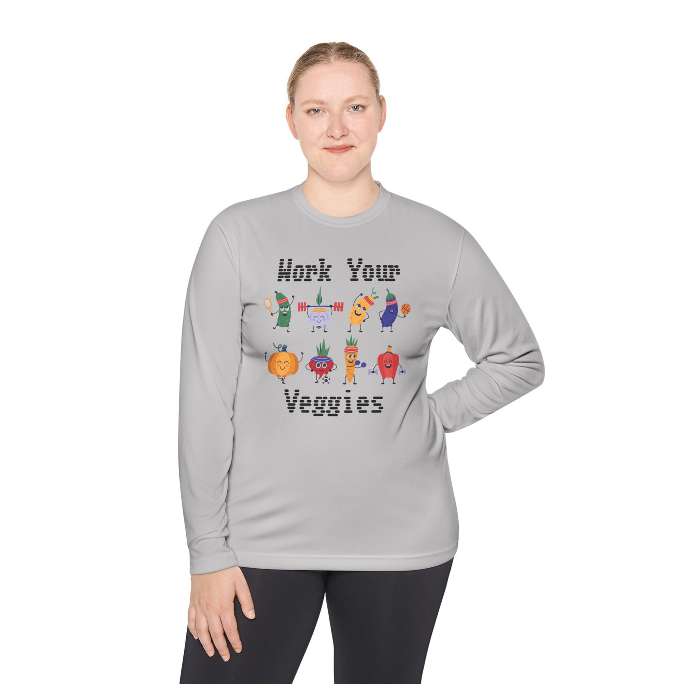 T-Shirt: Work Your Veggies - Lightweight Long Sleeve Tee