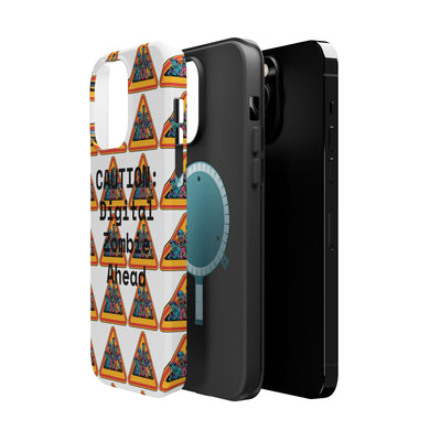 Phone Case: Caution: Digital Zombie Ahead Phone Case | Quirky Smartphone Protection, Unique Gift, Trendy Accessory, Fun Design, Geeky Style