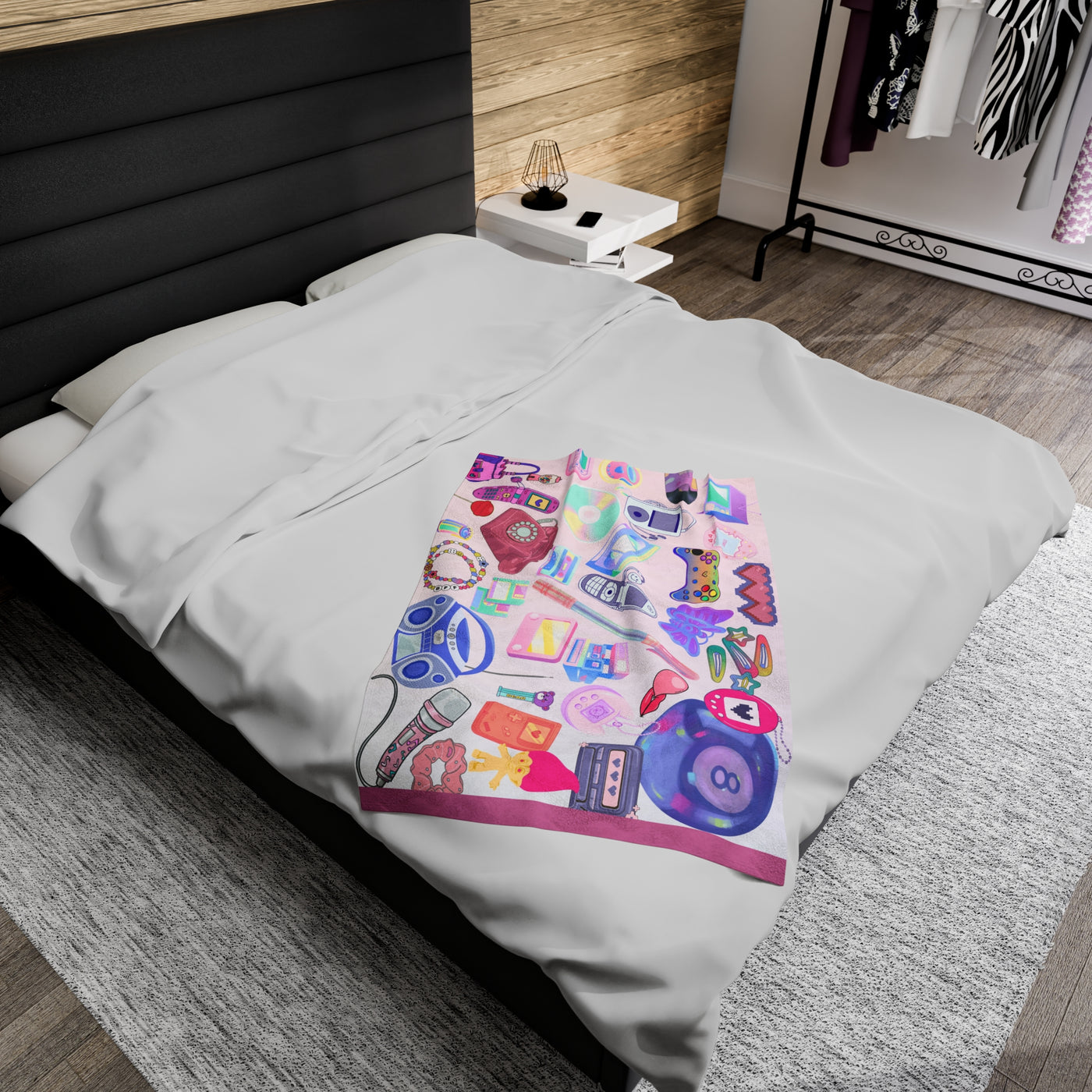 Blanket: Retro Tech Velveteen Plush Blanket