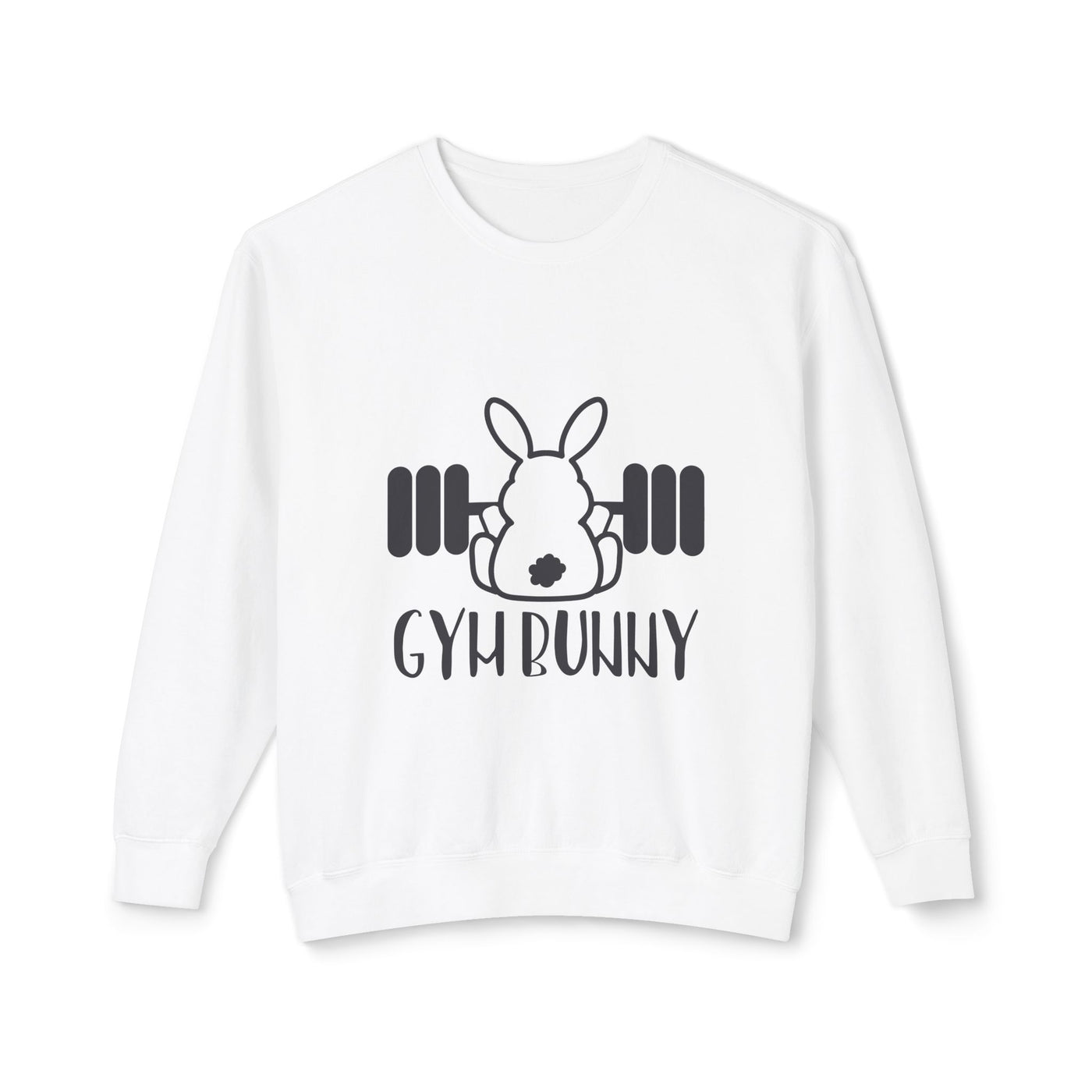 Sweatshirt: Gym Bunny Unisex Lightweight Crewneck Sweatshirt - Perfect for Fitness Enthusiasts