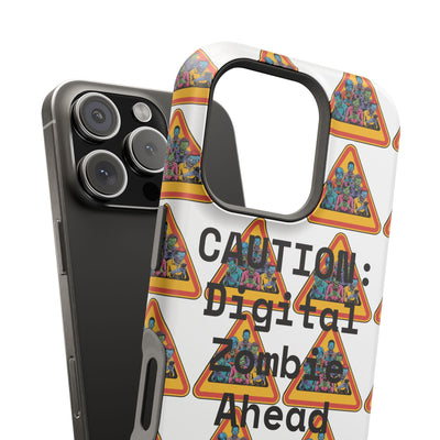 Phone Case: Caution: Digital Zombie Ahead Phone Case | Quirky Smartphone Protection, Unique Gift, Trendy Accessory, Fun Design, Geeky Style