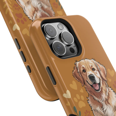 Dog Lover Magnetic Phone Case, Cute Pet Cases for iPhone, Dog-themed Phone Covers, Golden Retriever Case, Gifts for Dog Owners