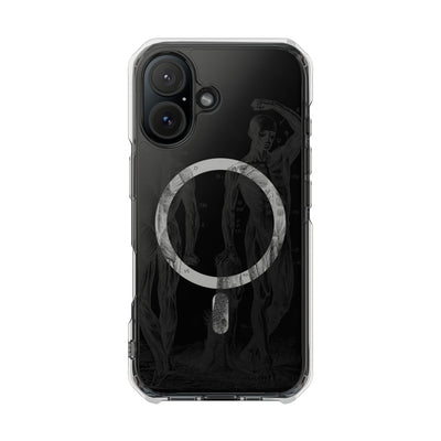 Phone Case:  Subtle Antique Skeletons Magnetic Clear Impact Case for iPhone