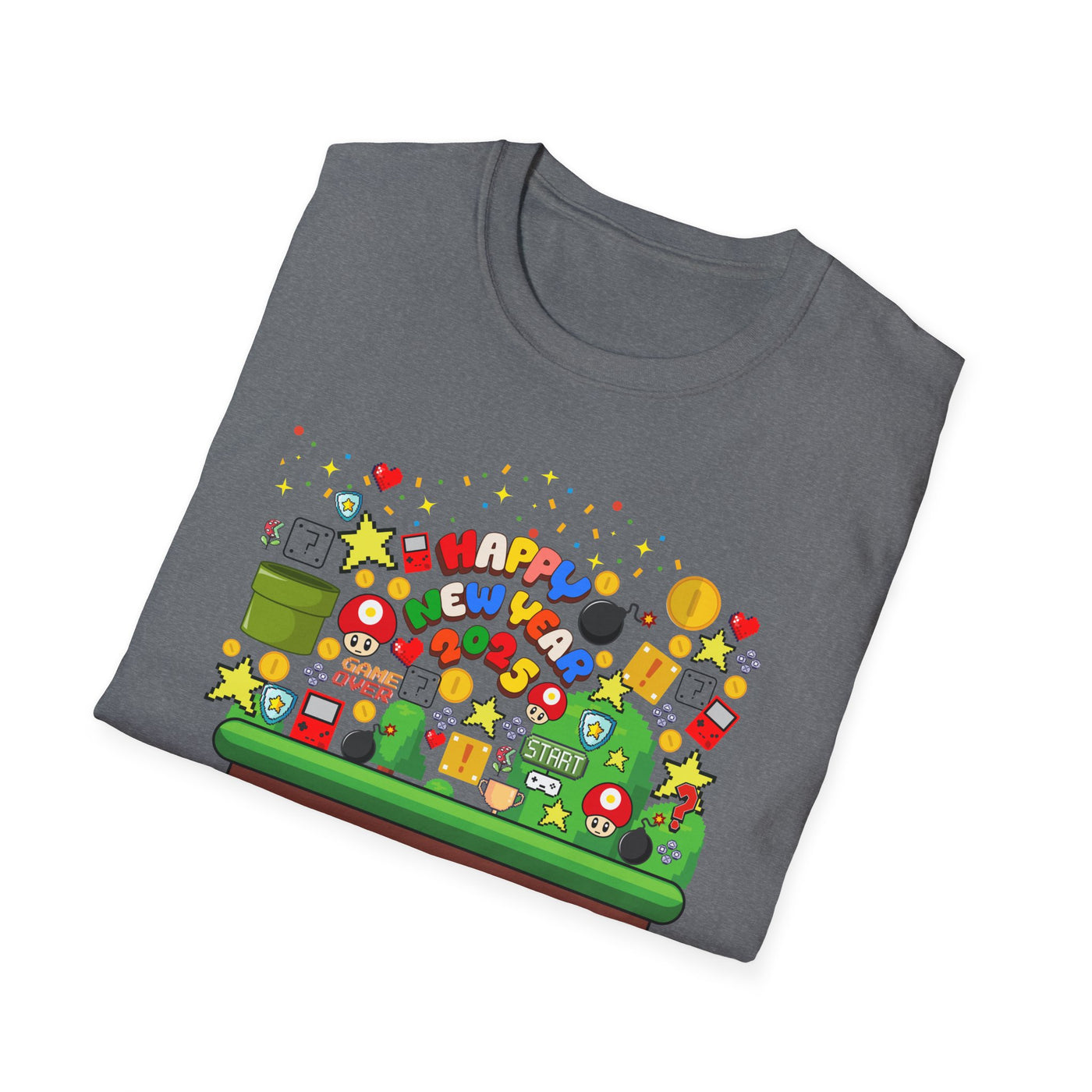 T-Shirt: Happy New Year Gamer Design | Retro