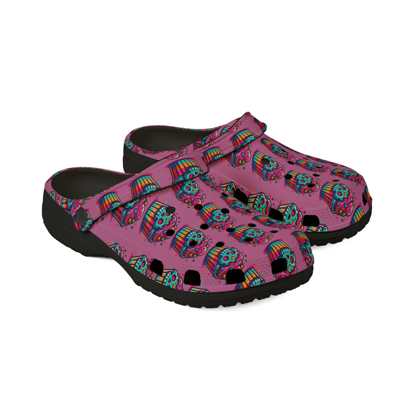 Shoes: Happy Birthday Colorful Cupcake Clogs - Summer Essentials