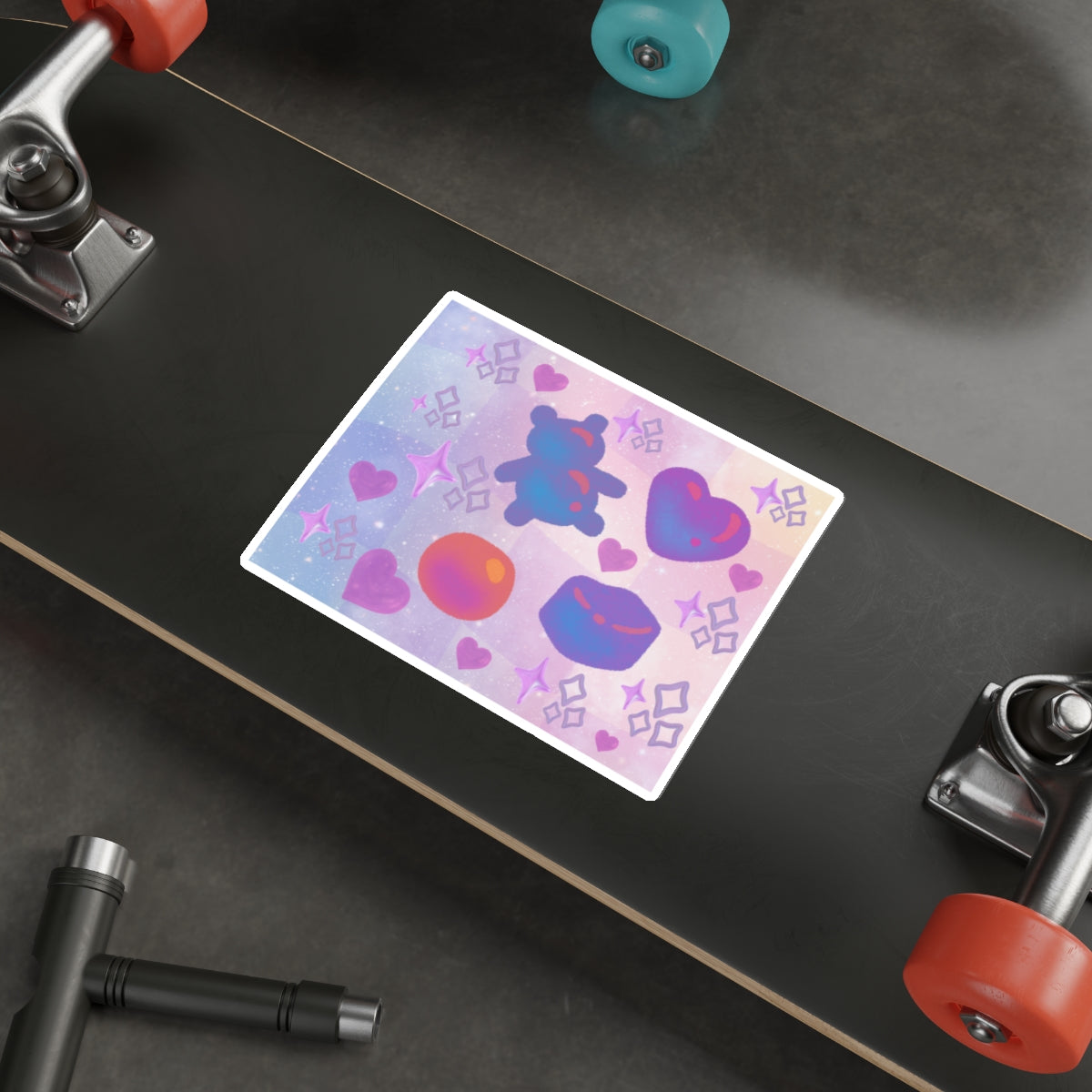 Die Cut Stickers: Purple Gummy Gummy Design