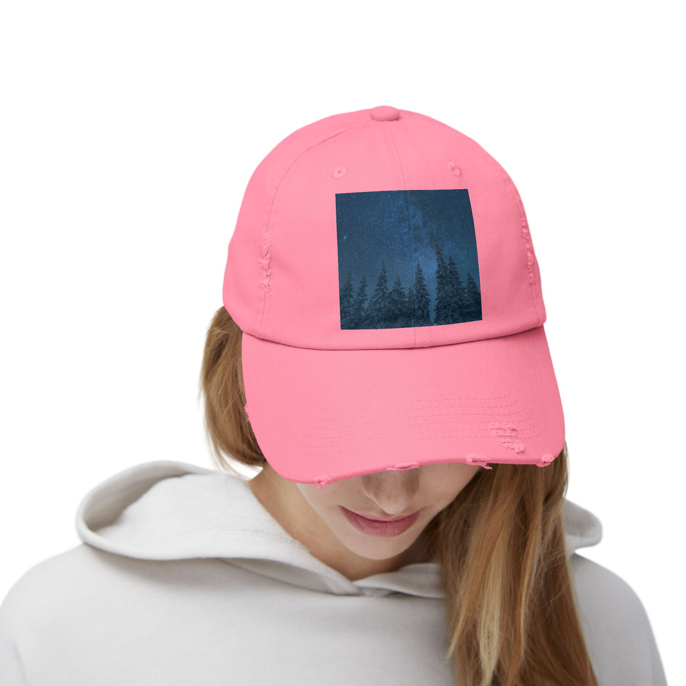Cap: Night Sky Forest Design | Distressed