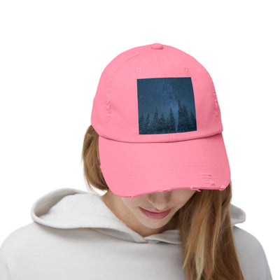 Cap: Night Sky Forest Design | Distressed