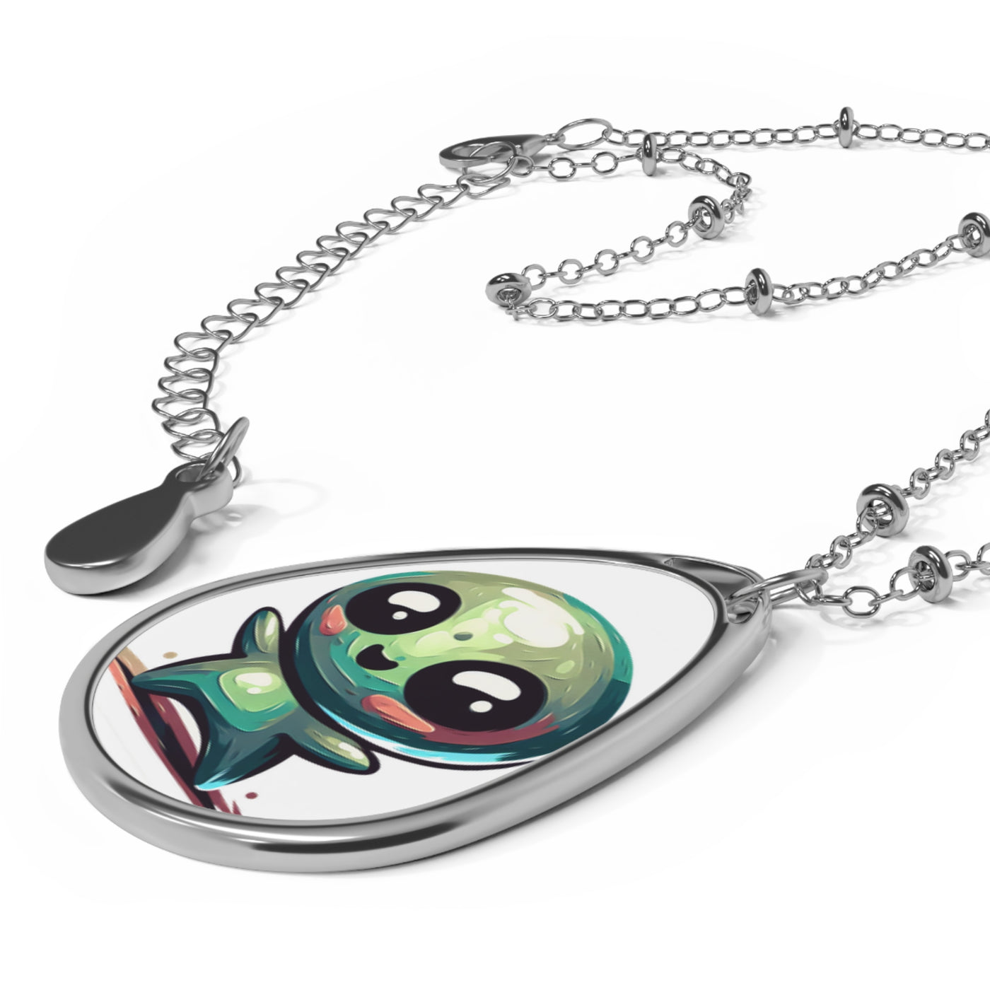 Necklace: Aliens Need Hugs Too - Whimsical Sci-Fi Jewelry