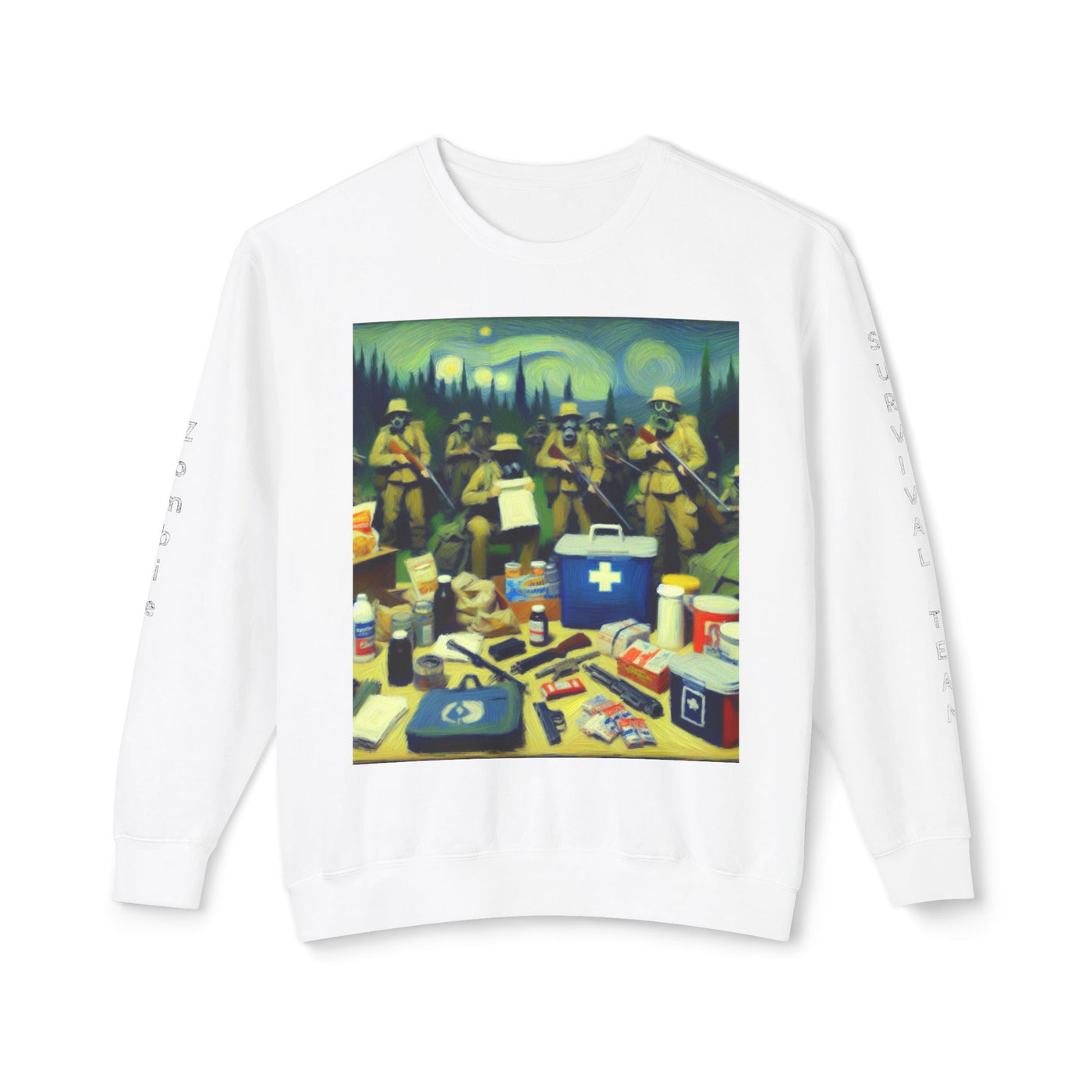 T-Shirt: Survival Team Crewneck Sweatshirt - Long-Sleeve T-Shirt