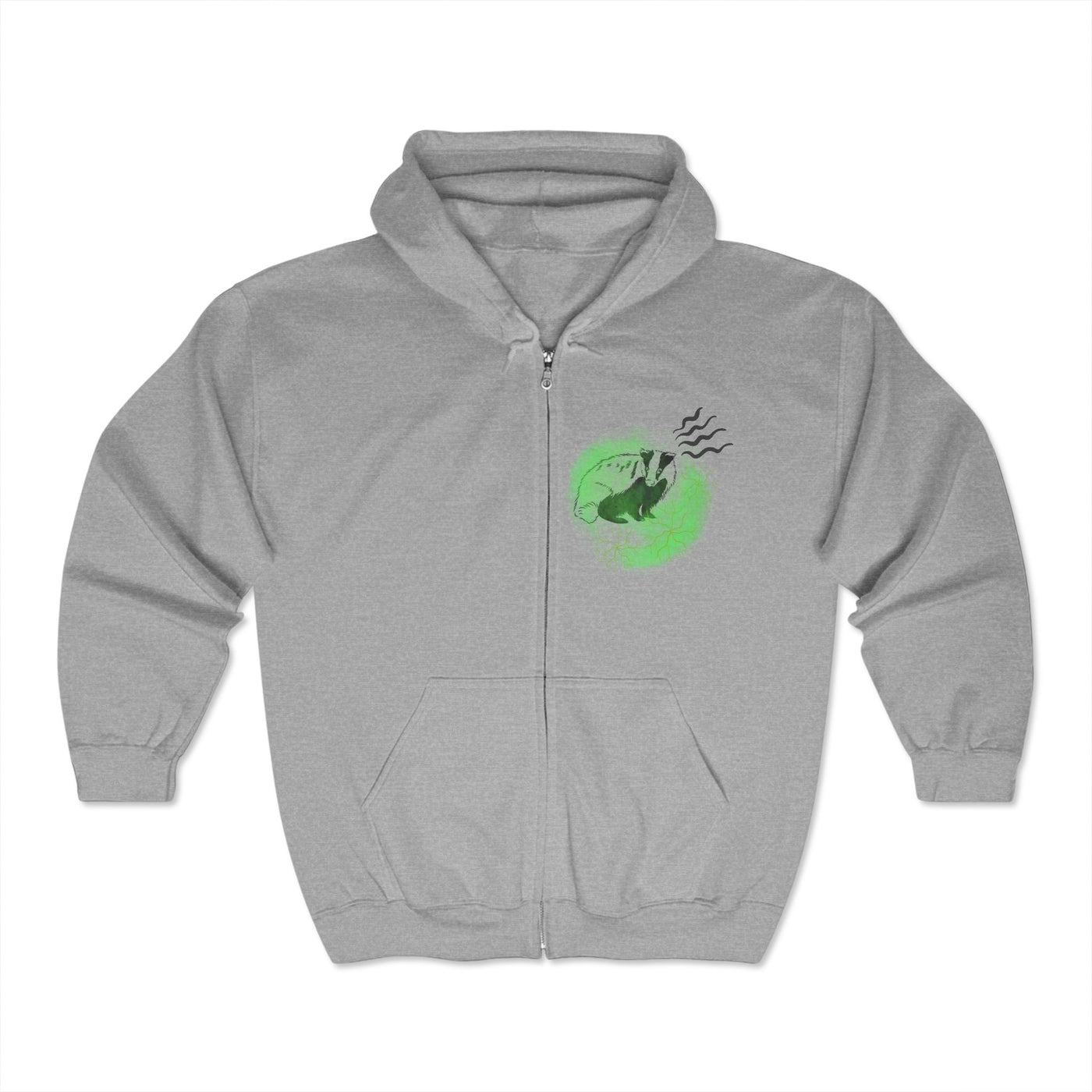 Zip Hooded Sweatshirt: Honey Badger Doesn't Care.