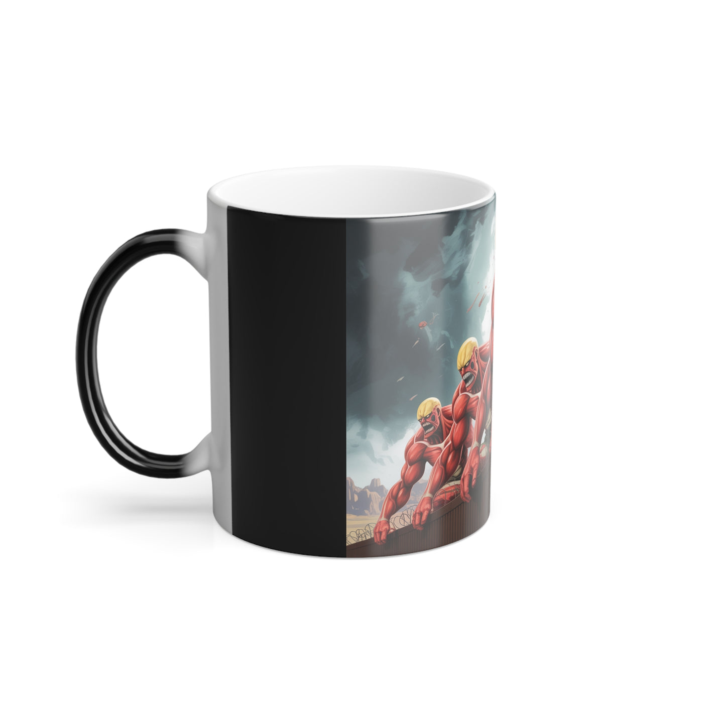Mug: Attack on Titan-Inspired Border Wall - Perfect Gift for Anime Lovers, Hot Beverage Mug, Transforming Coffee Cup, Personalized Aesthetic Drinkware