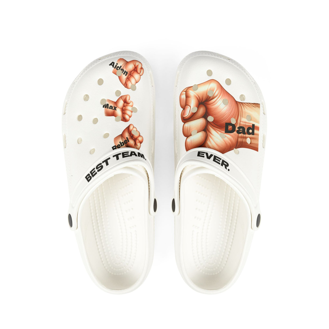 Shoes:  Clogs - BEST TEAM EVER Personalizable Father's Day Gift