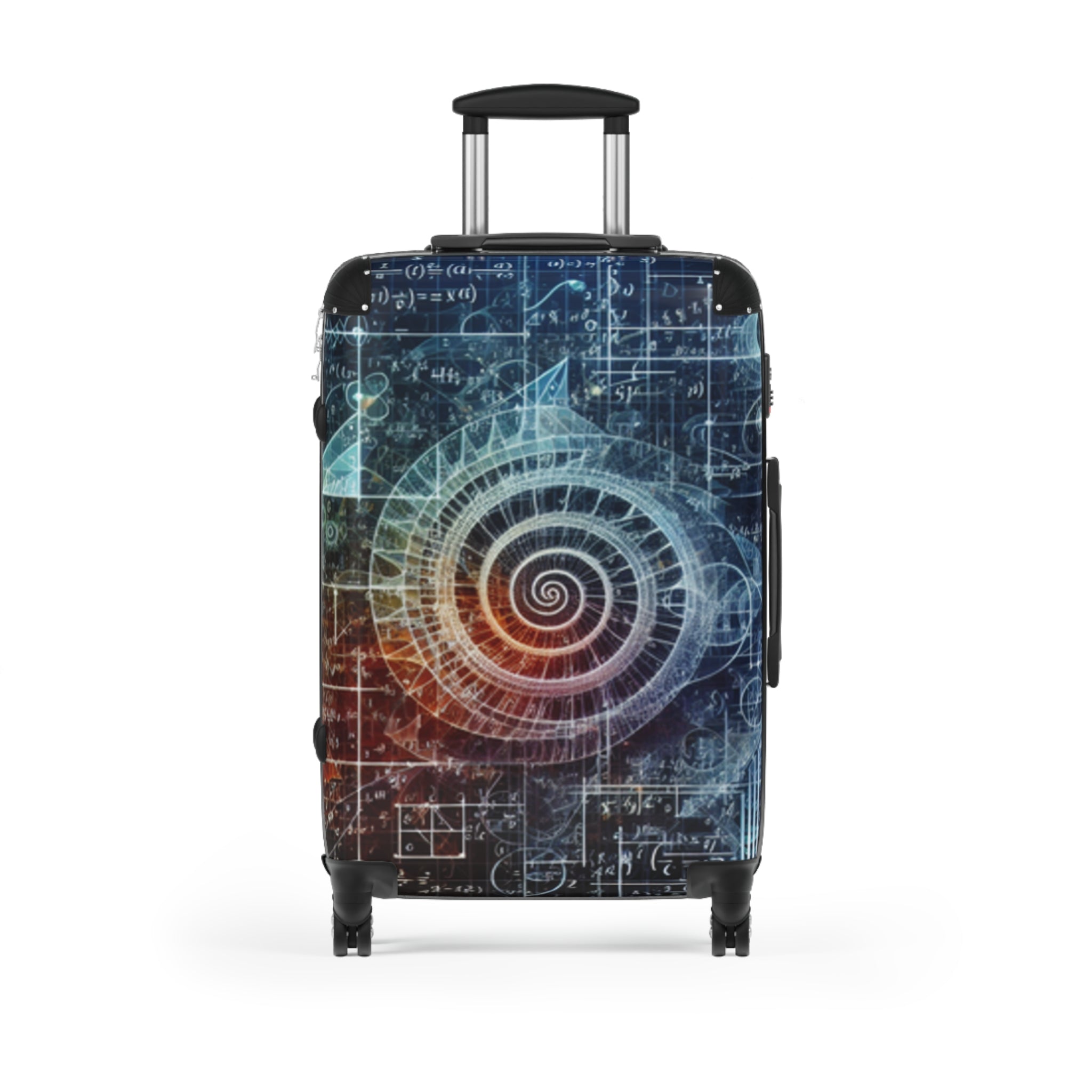 Suitcase: Spiral Nautical Design Suitcase for Travel Enthusiasts | Carry-On Luggage | Unique Vacation Gear | Gift for Travelers | Adventure Ready