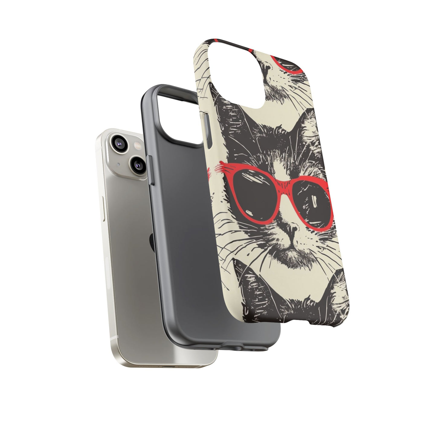 Phone Case: Sassy Cat Phone Case, Cute Cat Lovers Gift, Pet Lover Accessory, Fun Cat Phone Cover, Stylish Gadget Protection