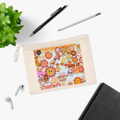 Pencil Case: Groovy Floral | retro 70s Vibe