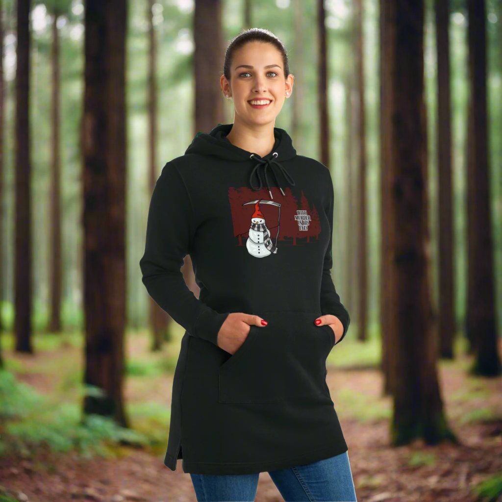 Hoodie Dress: Sinister Snowman | Murder in his Eyes