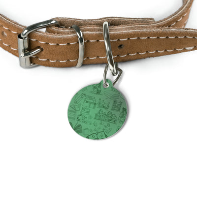 Pet Tag: Bookish Design | Green