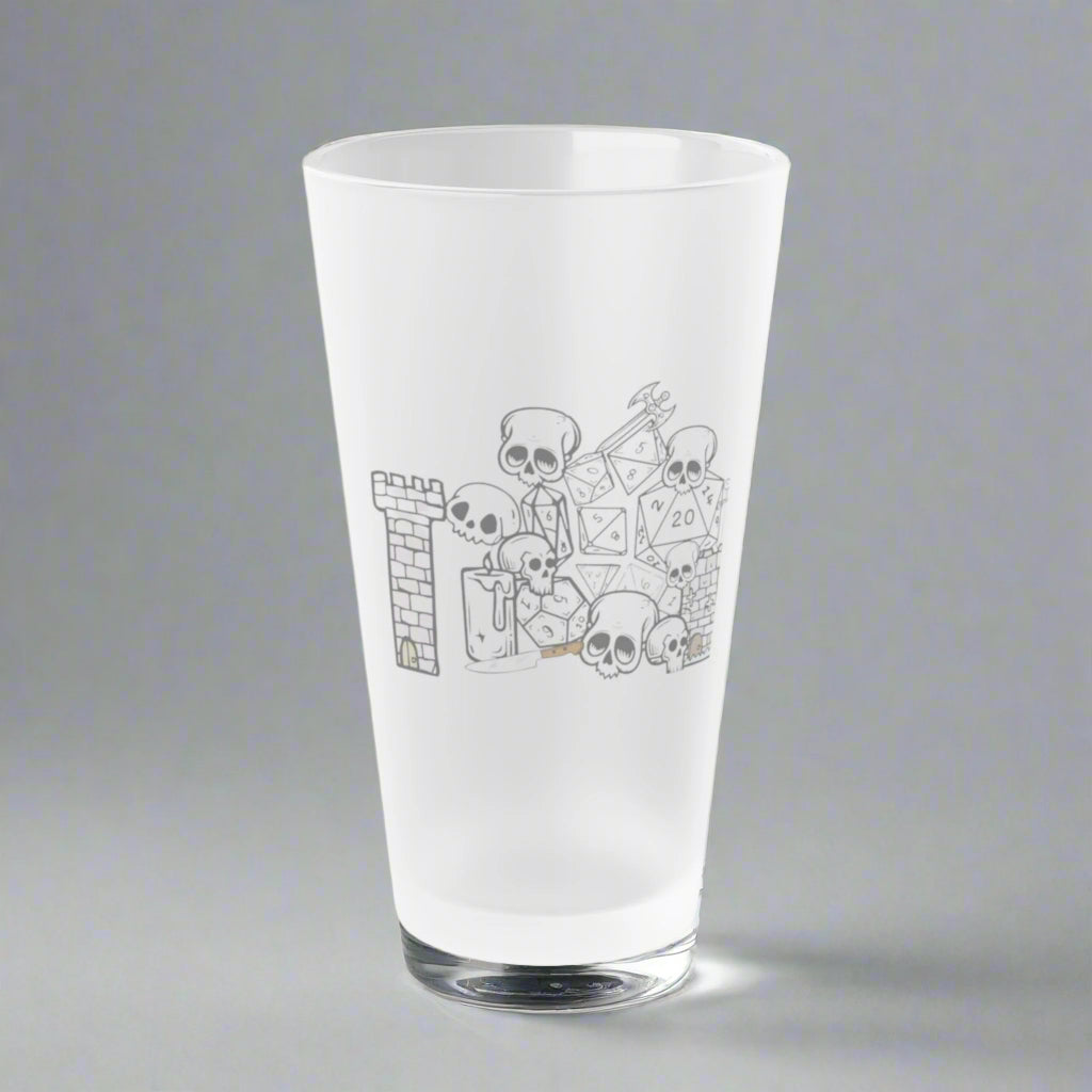Pint Glass: DnD with your mates | Frosted | Gamers