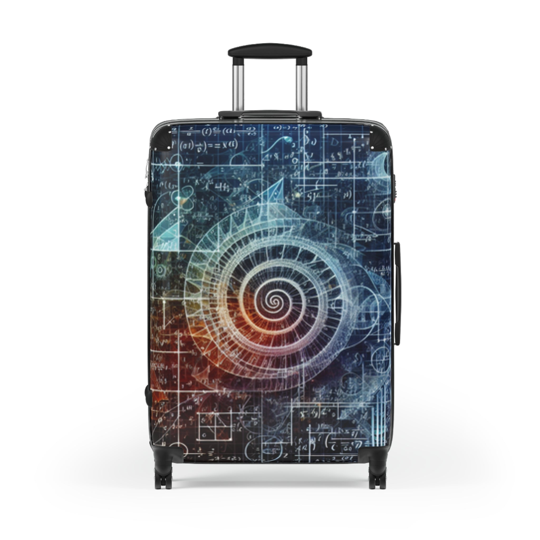 Suitcase: Spiral Nautical Design Suitcase for Travel Enthusiasts | Carry-On Luggage | Unique Vacation Gear | Gift for Travelers | Adventure Ready