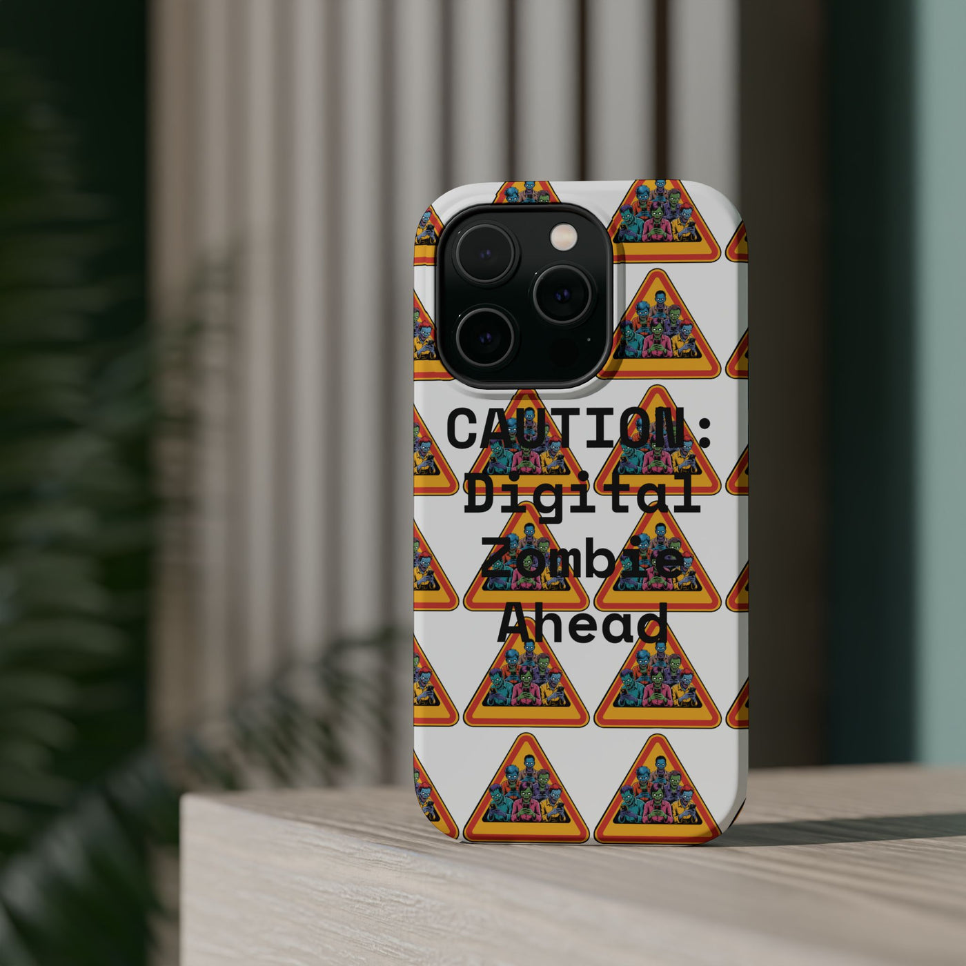 Phone Case: Caution: Digital Zombie Ahead Phone Case | Quirky Smartphone Protection, Unique Gift, Trendy Accessory, Fun Design, Geeky Style