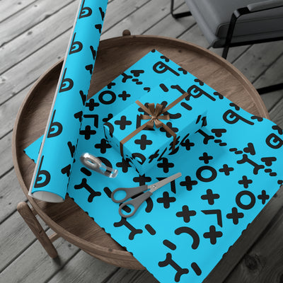 Wrapping Paper: Blue Emoji