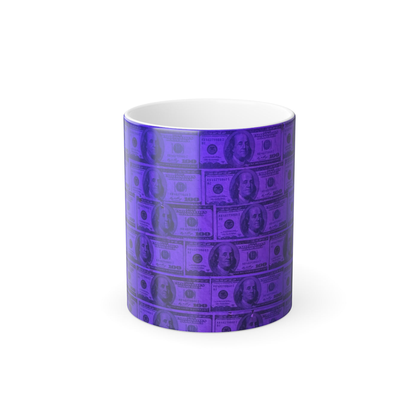 Color Morphing Mug: Magic Color Changing Dollar Bill Mug, Heat Sensitive Coffee Cup, Unique Gift for Finance Lovers