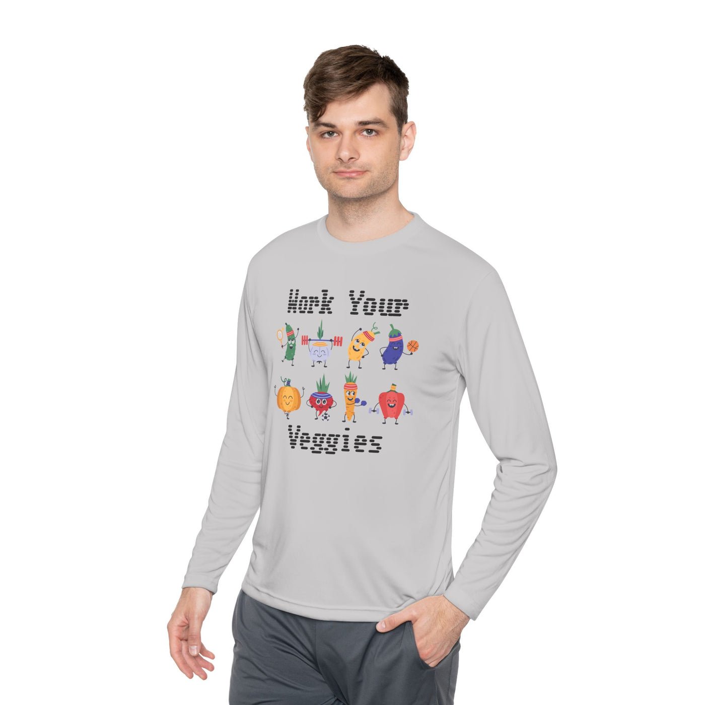 T-Shirt: Work Your Veggies - Lightweight Long Sleeve Tee