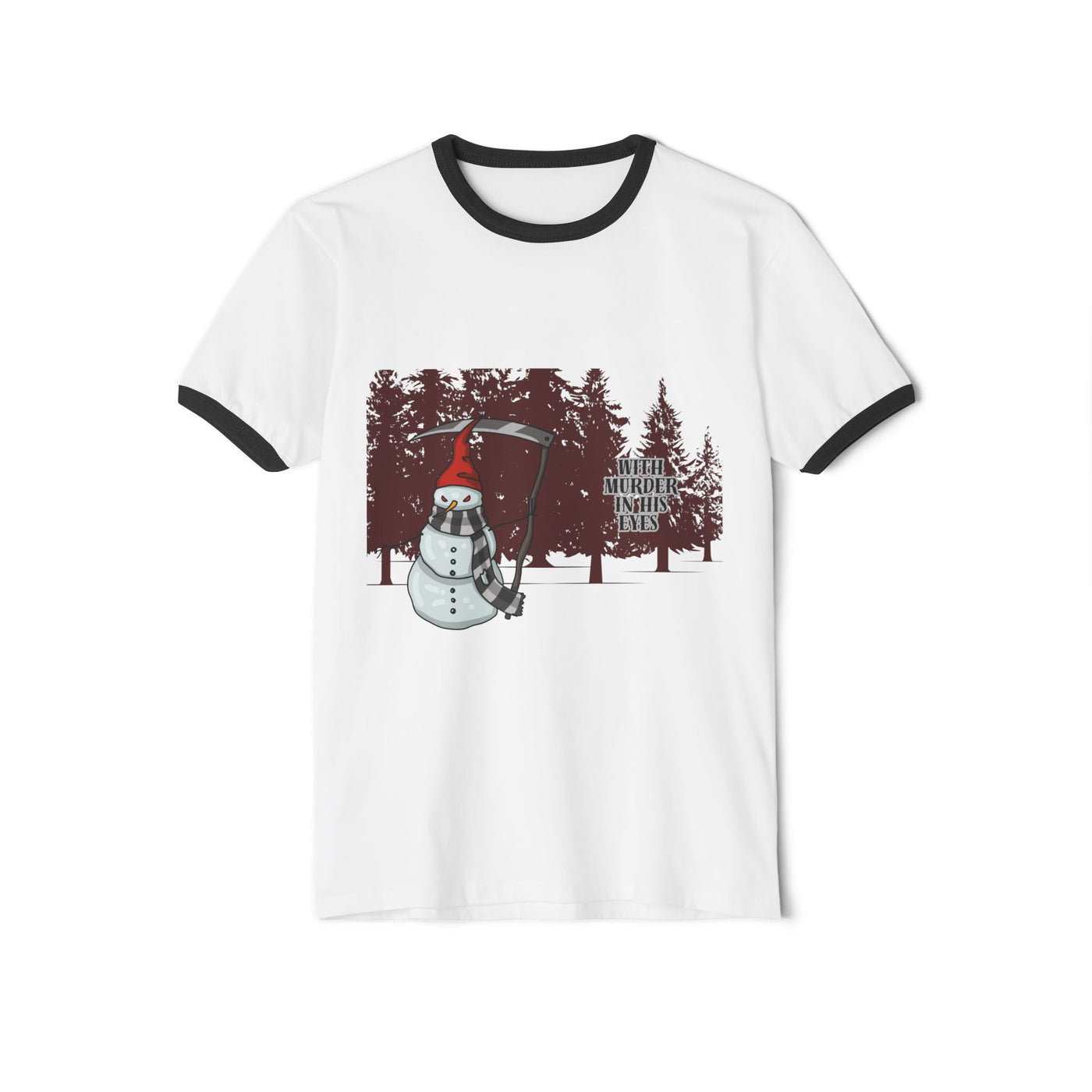 T-Shirt: Murder in his eyes | Ringer | Snowman Design