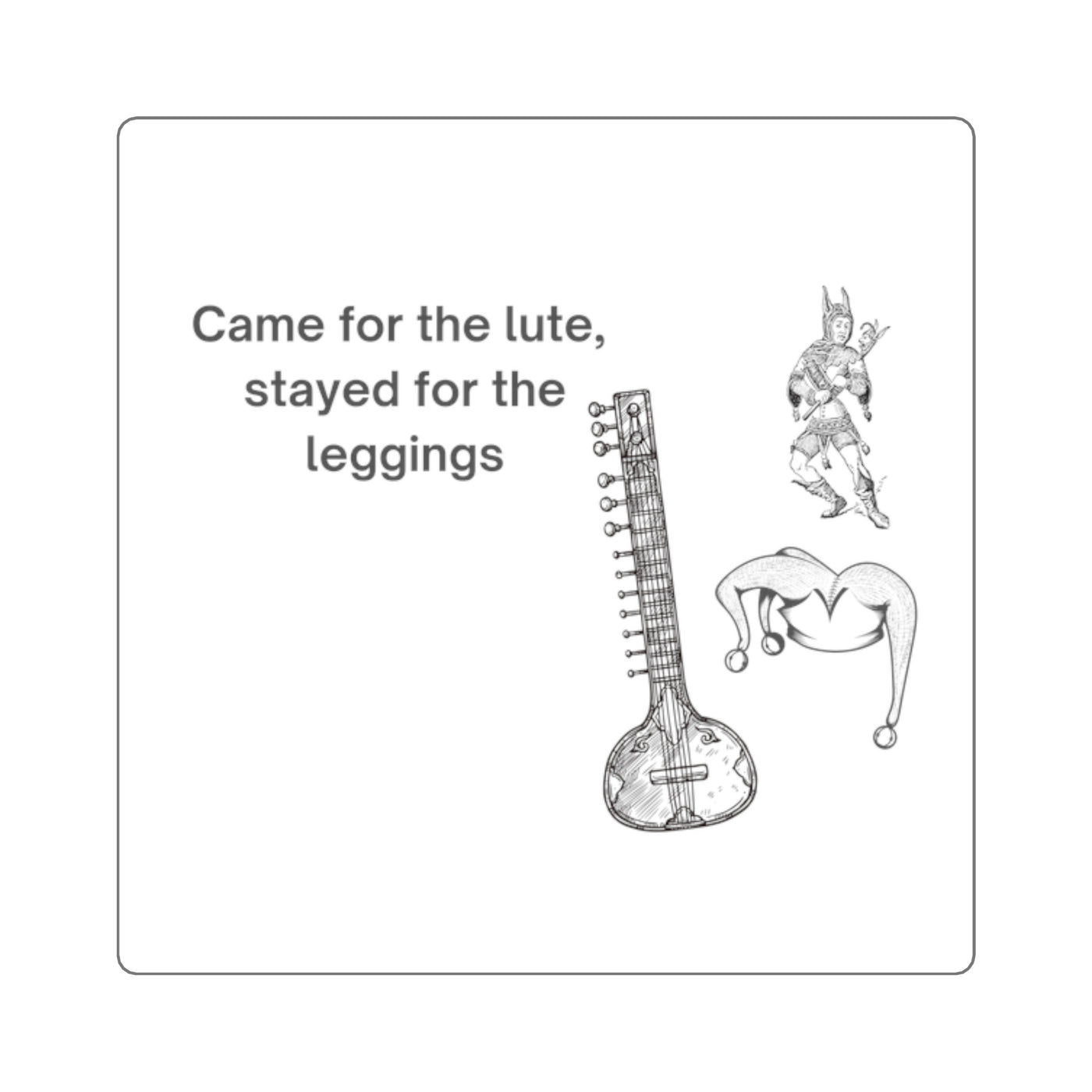 Sticker: Corny Medieval Romance Line| Square